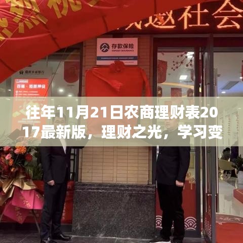 解讀農商理財表的力量，理財之光閃耀，自信展現學習變化之魅力——最新農商理財表2017版解析