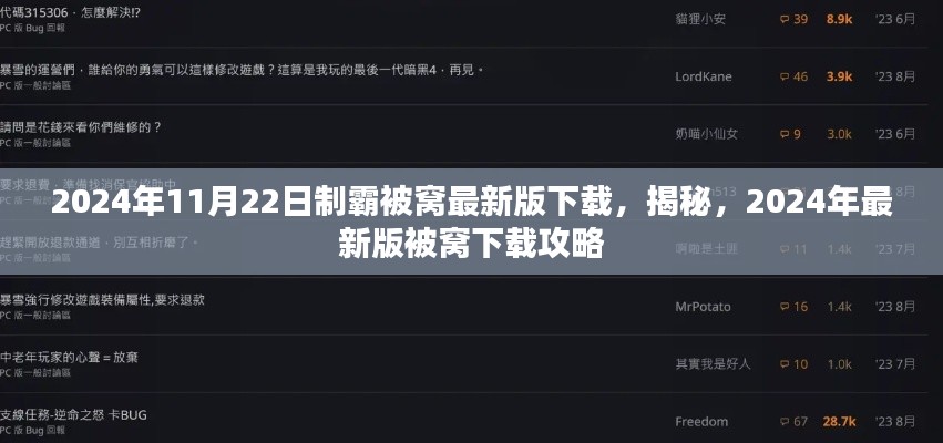 揭秘，2024年最新版被窩下載攻略與制霸被窩應用下載