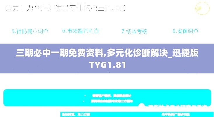 三期必中一期免費(fèi)資料,多元化診斷解決_迅捷版TYG1.81