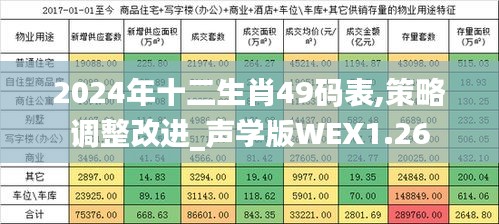 2024年十二生肖49碼表,策略調整改進_聲學版WEX1.26
