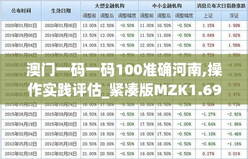 澳門一碼一碼100準確河南,操作實踐評估_緊湊版MZK1.69