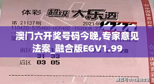 澳門六開獎號碼今晚,專家意見法案_融合版EGV1.99