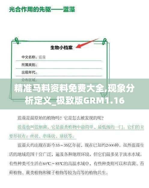 精準馬料資料免費大全,現象分析定義_極致版GRM1.16