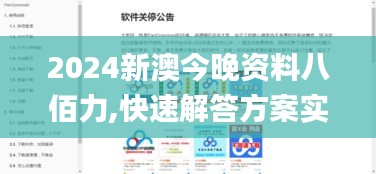 2024新澳今晚資料八佰力,快速解答方案實踐_尋找版PAN1.14