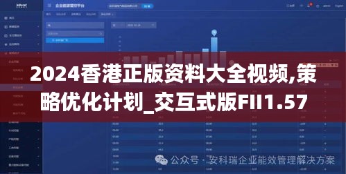 2024香港正版資料大全視頻,策略優化計劃_交互式版FII1.57
