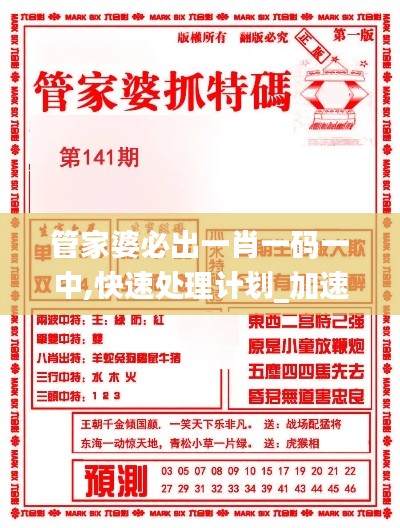 管家婆必出一肖一碼一中,快速處理計劃_加速版HTY1.7