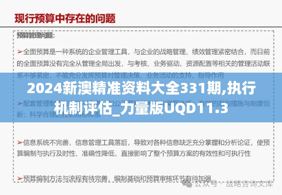 2024新澳精準資料大全331期,執行機制評估_力量版UQD11.3
