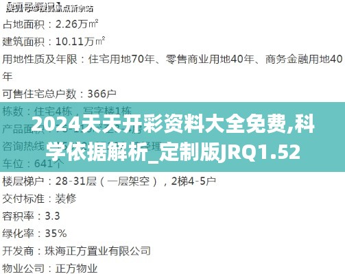 2024天天開彩資料大全免費,科學依據解析_定制版JRQ1.52