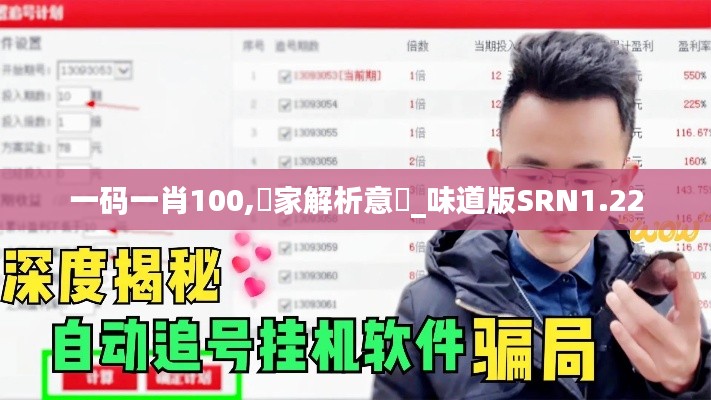 一碼一肖100,專家解析意見_味道版SRN1.22