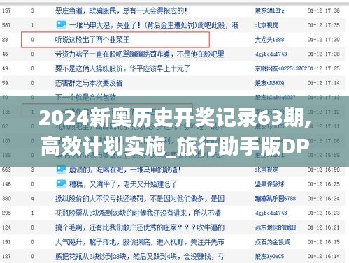 2024新奧歷史開獎(jiǎng)記錄63期,高效計(jì)劃實(shí)施_旅行助手版DPR1.83