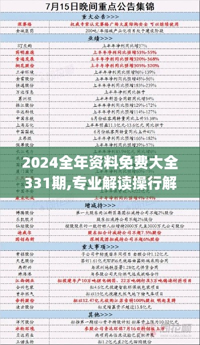 2024全年資料免費大全331期,專業解讀操行解決_傳遞版ROU11.21