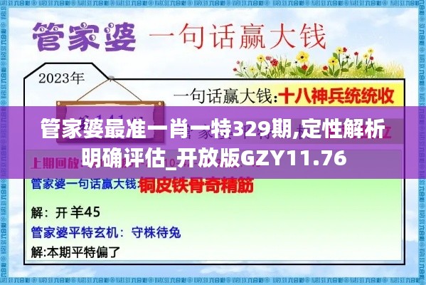 管家婆最準(zhǔn)一肖一特329期,定性解析明確評(píng)估_開放版GZY11.76