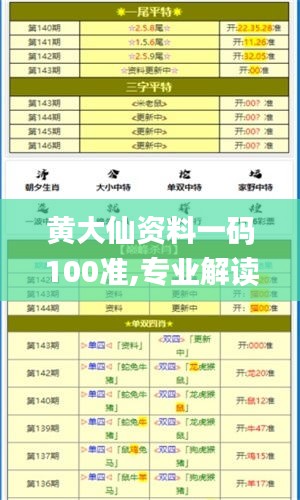 黃大仙資料一碼100準,專業解讀方案實施_家庭版GPR1.95
