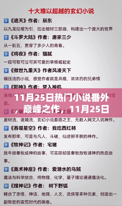 11月25日熱門小說番外深度解析，巔峰之作揭秘