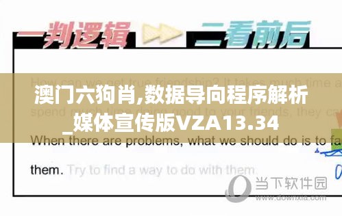 澳門六狗肖,數據導向程序解析_媒體宣傳版VZA13.34