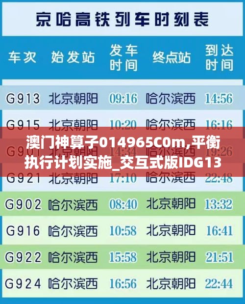 澳門神算子014965C0m,平衡執行計劃實施_交互式版IDG13.20