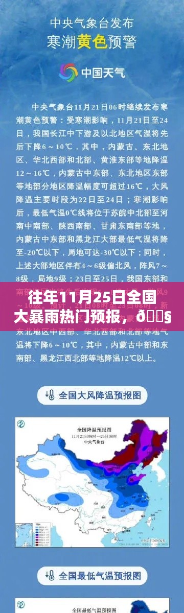 全國大暴雨預(yù)警揭秘，歷年11月25日天氣大揭秘與熱門預(yù)報(bào)回顧???