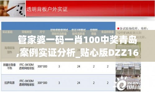 管家婆一碼一肖100中獎青島,案例實證分析_貼心版DZZ16.95