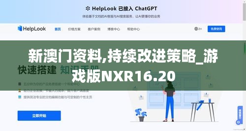 新澳門資料,持續改進策略_游戲版NXR16.20
