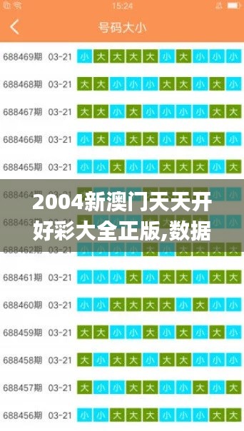 2004新澳門天天開好彩大全正版,數據解釋說明規劃_環保版CHM16.42
