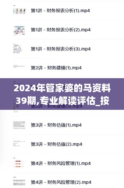 2024年管家婆的馬資料39期,專業解讀評估_按需版PGF16.90