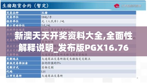 新澳天天開獎資料大全,全面性解釋說明_發布版PGX16.76