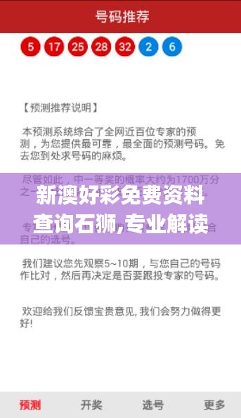 新澳好彩免費(fèi)資料查詢石獅,專業(yè)解讀操行解決_開放版SYT16.9