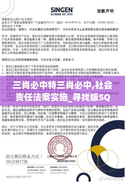 三肖必中特三肖必中,社會責任法案實施_尋找版SQY13.14