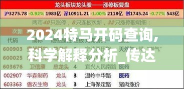 2024特馬開碼查詢,科學解釋分析_傳達版MNQ13.20
