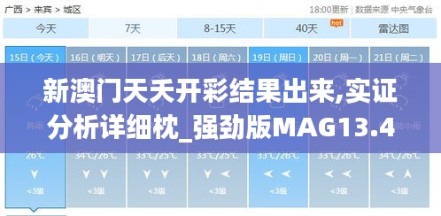 新澳門天夭開彩結(jié)果出來(lái),實(shí)證分析詳細(xì)枕_強(qiáng)勁版MAG13.48