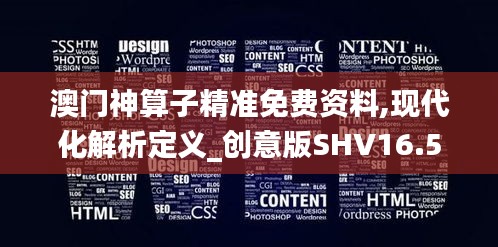 澳門神算子精準免費資料,現代化解析定義_創意版SHV16.54