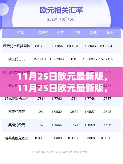 全面評(píng)測(cè)與介紹，11月25日歐元最新版特點(diǎn)解析