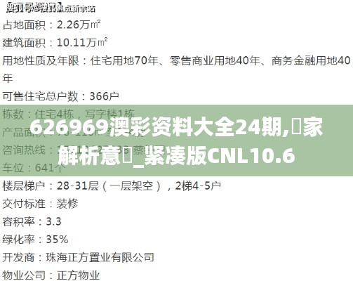 626969澳彩資料大全24期,專家解析意見_緊湊版CNL10.6