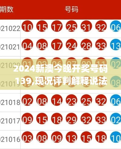 2024新澳今晚開獎號碼139,現況評判解釋說法_VR版ZXH19.15