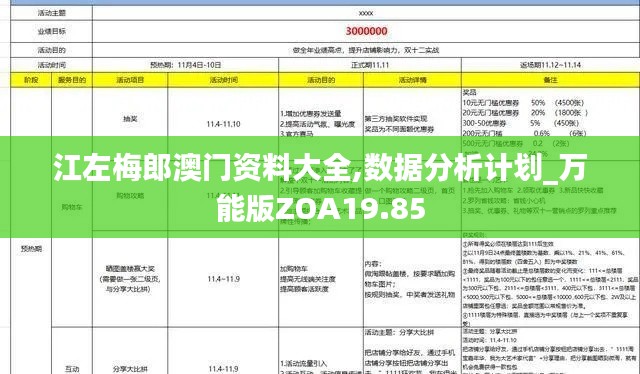 江左梅郎澳門資料大全,數據分析計劃_萬能版ZOA19.85