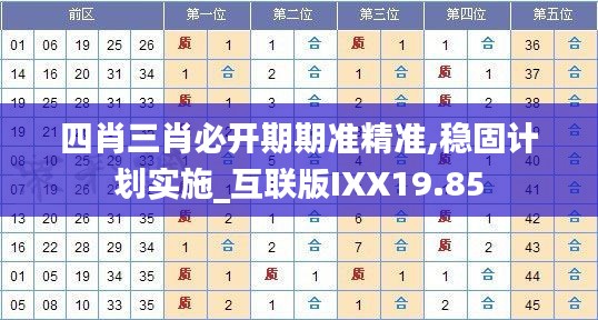 四肖三肖必開期期準精準,穩固計劃實施_互聯版IXX19.85