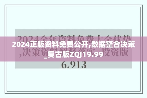 2024正版資料免費公開,數據整合決策_復古版ZQJ19.99