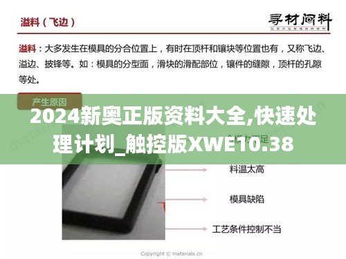 2024新奧正版資料大全,快速處理計劃_觸控版XWE10.38
