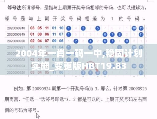 2004年一肖一碼一中,穩(wěn)固計劃實施_變更版HBT19.83