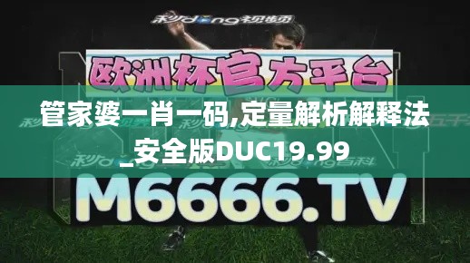 管家婆一肖一碼,定量解析解釋法_安全版DUC19.99