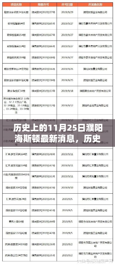 歷史上的11月25日濮陽海斯頓最新消息，深度解析與探索步驟指南