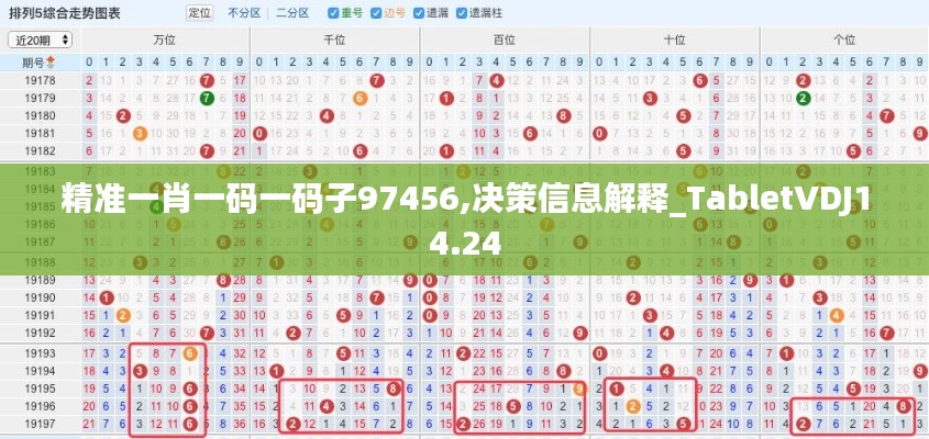 精準一肖一碼一碼子97456,決策信息解釋_TabletVDJ14.24