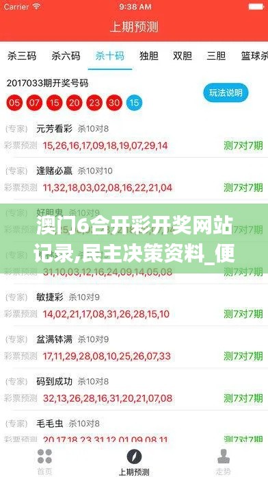 澳門6合開彩開獎網站記錄,民主決策資料_便攜版NRZ5.14