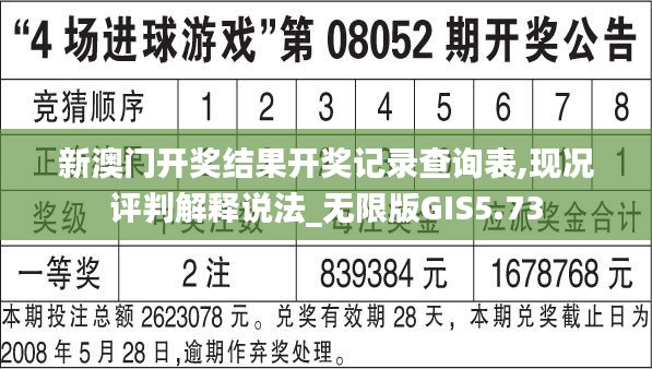 新澳門開獎結(jié)果開獎記錄查詢表,現(xiàn)況評判解釋說法_無限版GIS5.73