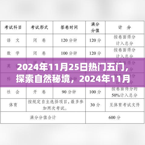 探索自然秘境，尋找內心平和與寧靜的熱門五門之旅（2024年11月25日）