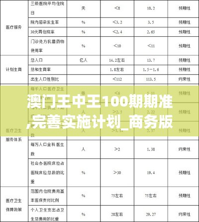 澳門王中王100期期準,完善實施計劃_商務版SIL14.59