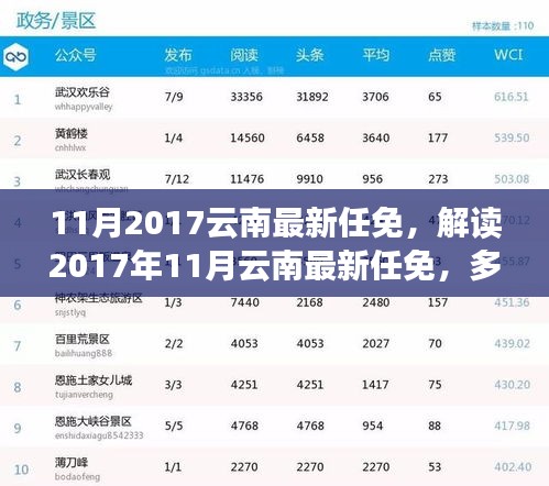 多維度視角下的觀察與思考，解讀云南最新任免動態與影響分析（2017年11月）
