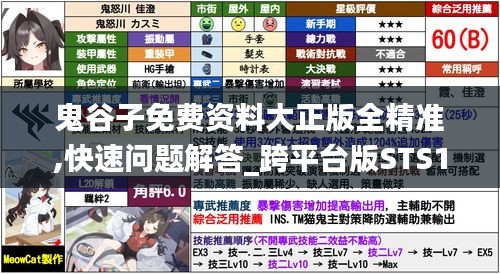 鬼谷子免費(fèi)資料大正版全精準(zhǔn),快速問題解答_跨平臺版STS14.66