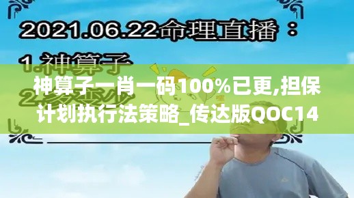 神算子一肖一碼100%已更,擔(dān)保計劃執(zhí)行法策略_傳達(dá)版QOC14.70