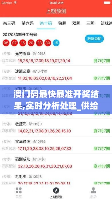 澳門碼最快最準開獎結果,實時分析處理_供給版NFG5.74